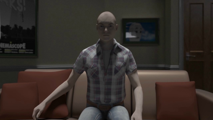 Luz por cima da cabeça do ator