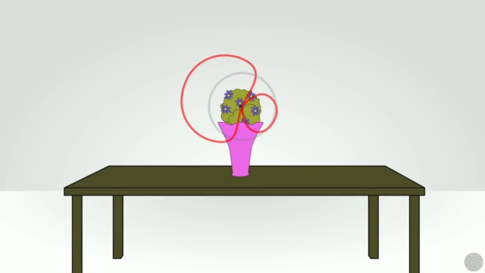 lapela escondido no vaso de planta