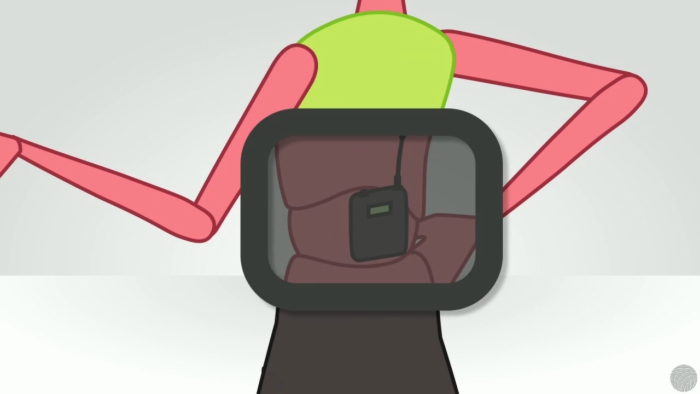 transmissor do lapela na cintura